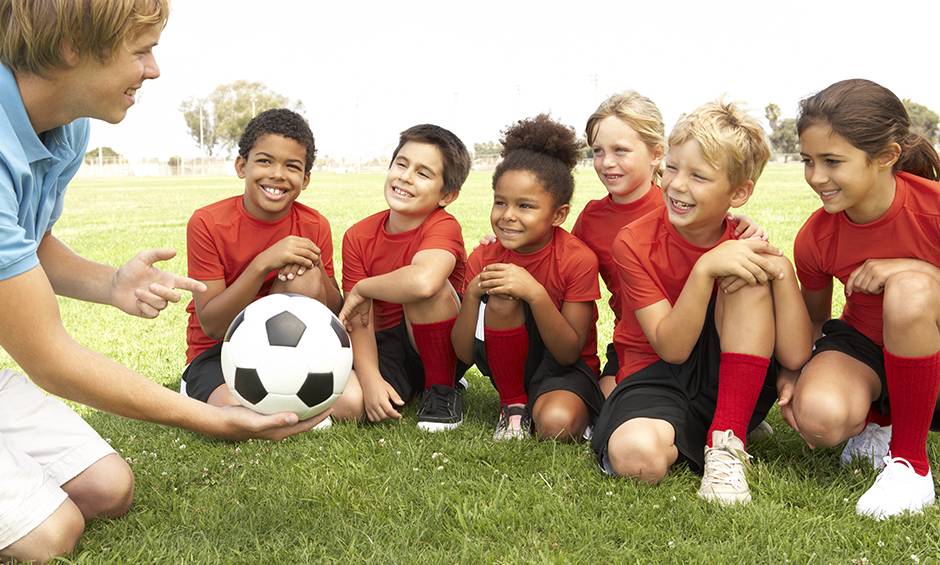 Coaching youth soccer team